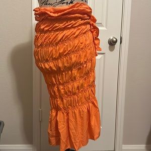 small orange wrap skirt 🧡🧡🧡. NWOT